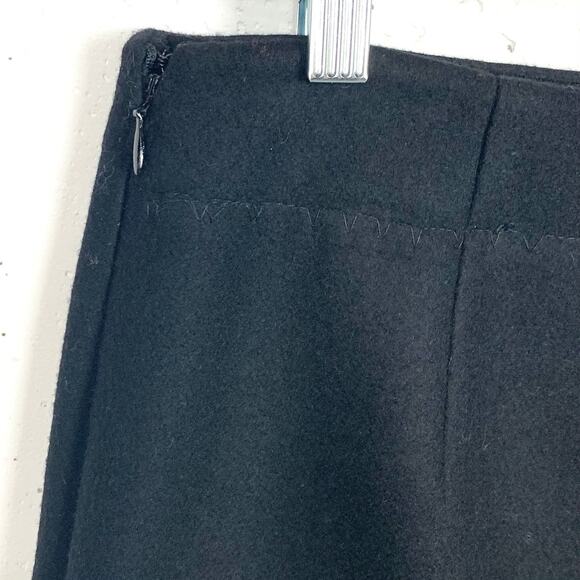 & Other Stories Womens Wool Pencil Mini Short Skirt Black Side Zip Size 10 - Picture 4 of 5